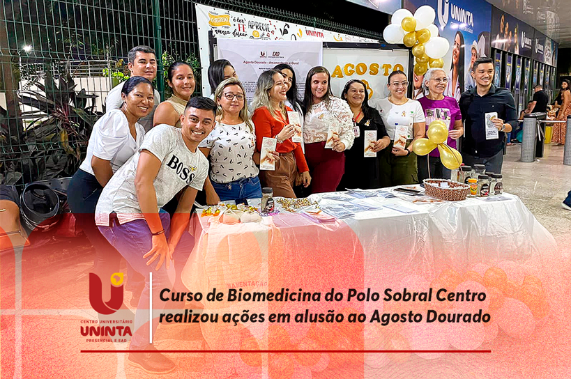 Curso de Biomedicina do Polo Sobral Centro realizou ações em alusão ao Agosto Dourado