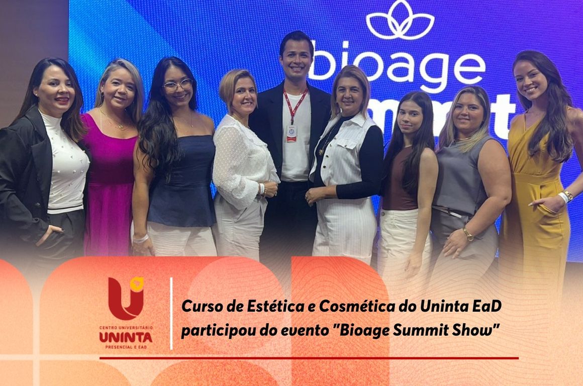 Curso de Estética e Cosmética do Uninta EaD participou do evento “Bioage Summit Show”