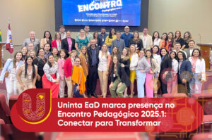 O Uninta EaD participou do Encontro Pedagógico 2025.1, com o tema "Conectar para Transformar: Tecnologia e Comunicação na Educação Superior". O evento reuniu educadores para debater inovação, compartilhar práticas pedagógicas e explorar estratégias que potencializam o aprendizado. A equipe do Uninta reforçou seu compromisso com a educação de qualidade e metodologias inovadoras. O encontro foi um momento de reflexão e planejamento para os desafios e oportunidades de 2025.