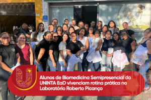 Alunos de Biomedicina Semipresencial do UNINTA EaD vivenciam rotina prática no Laboratório Roberto Picanço