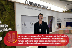 Aprender com quem faz! O coordenador de Estética e Cosmética do UNINTA EaD visitou a fábrica do Grupo Boticário para trazer ainda mais novidades e práticas de mercado para nossos estudantes